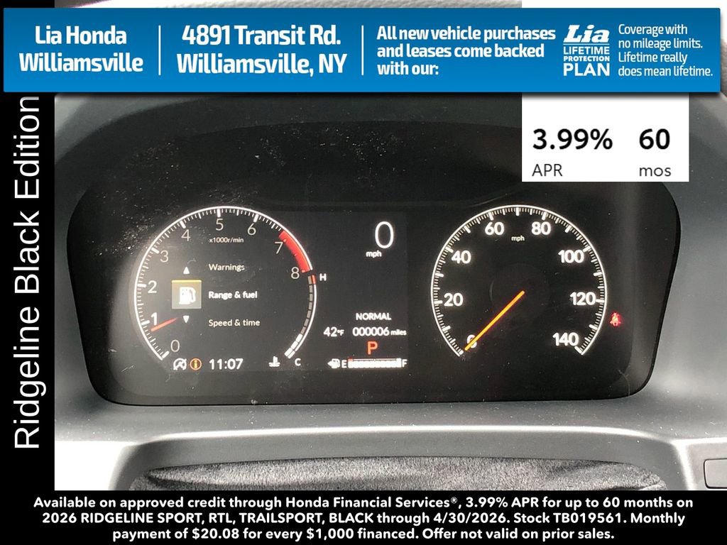 New 2026 Honda Ridgeline Black Edition image 18
