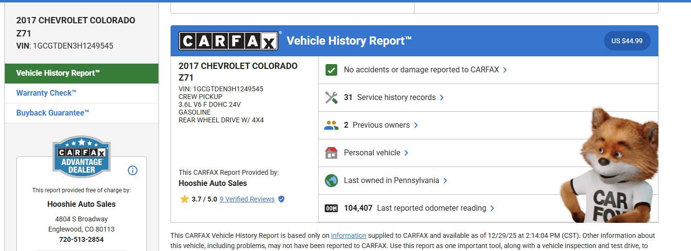 Used 2017 Chevrolet Colorado Z71 image 2