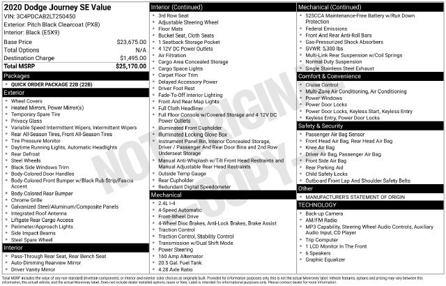 Used 2020 Dodge Journey SE FWD image 28