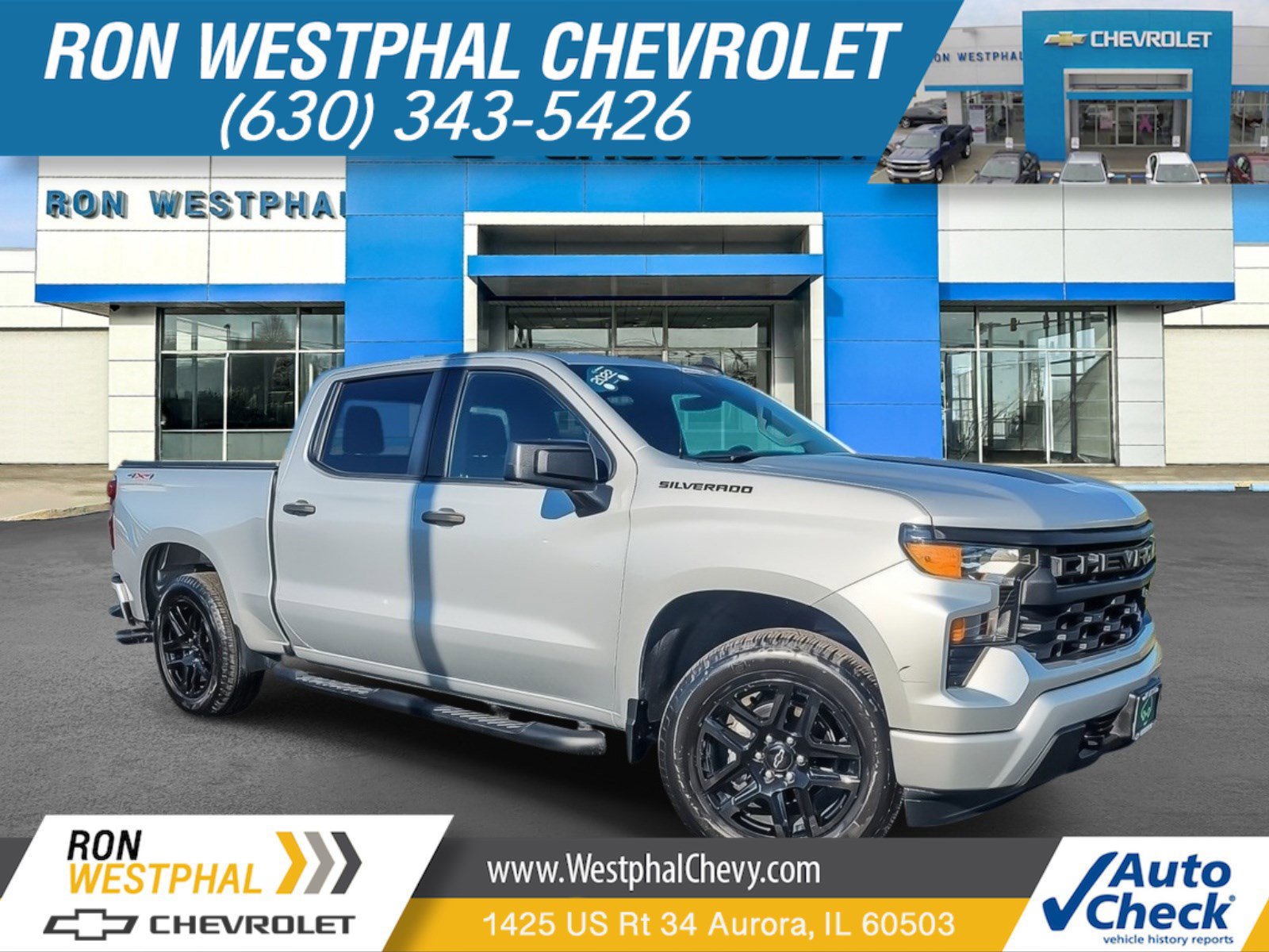 Certified 2022 Chevrolet Silverado 1500 Custom w/ Rally Edition image 1