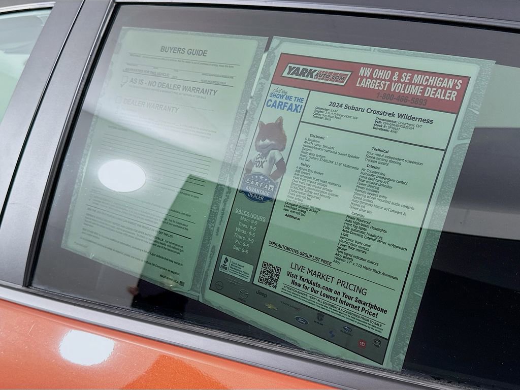 Used 2024 Subaru Crosstrek 2.5i Wilderness w/ Crosstrek Mirror Package AWD/4WD image 13
