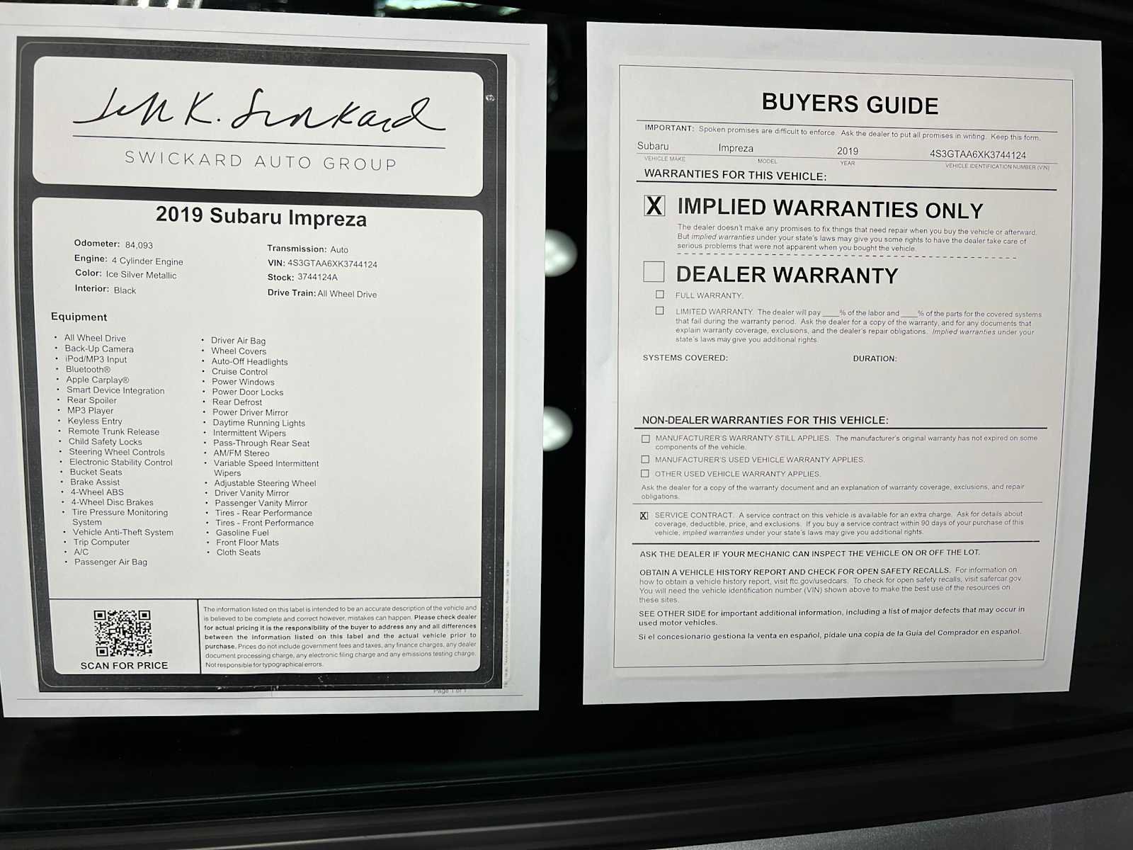 Used 2019 Subaru Impreza 2.0i image 35