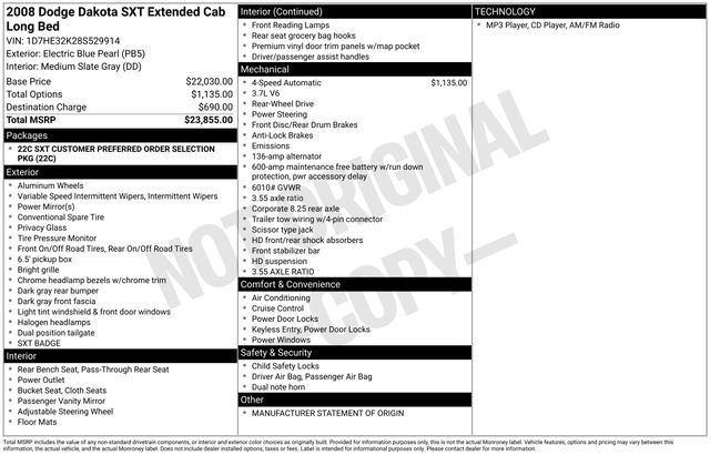 Used 2008 Dodge Dakota SXT RWD image 33