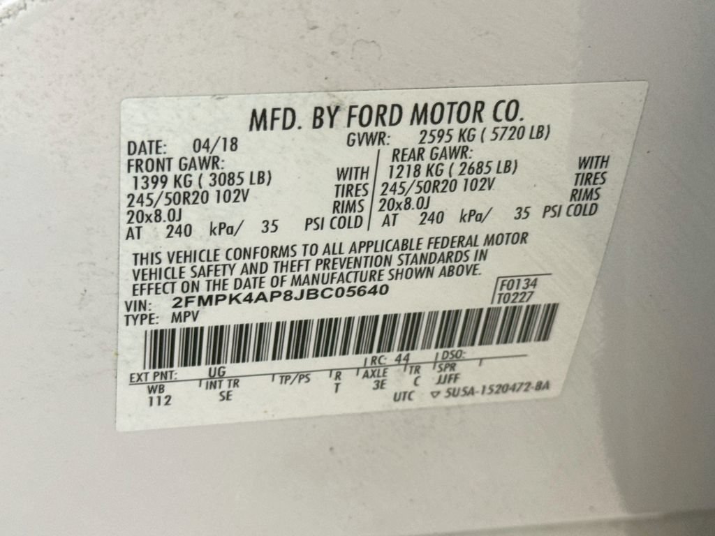 Used 2018 Ford Edge Sport w/ Equipment Group 401A AWD/4WD image 31