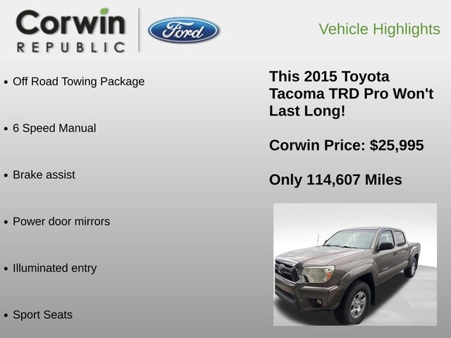 Used 2015 Toyota Tacoma TRD Pro w/ TRD Off-Road Package image 6