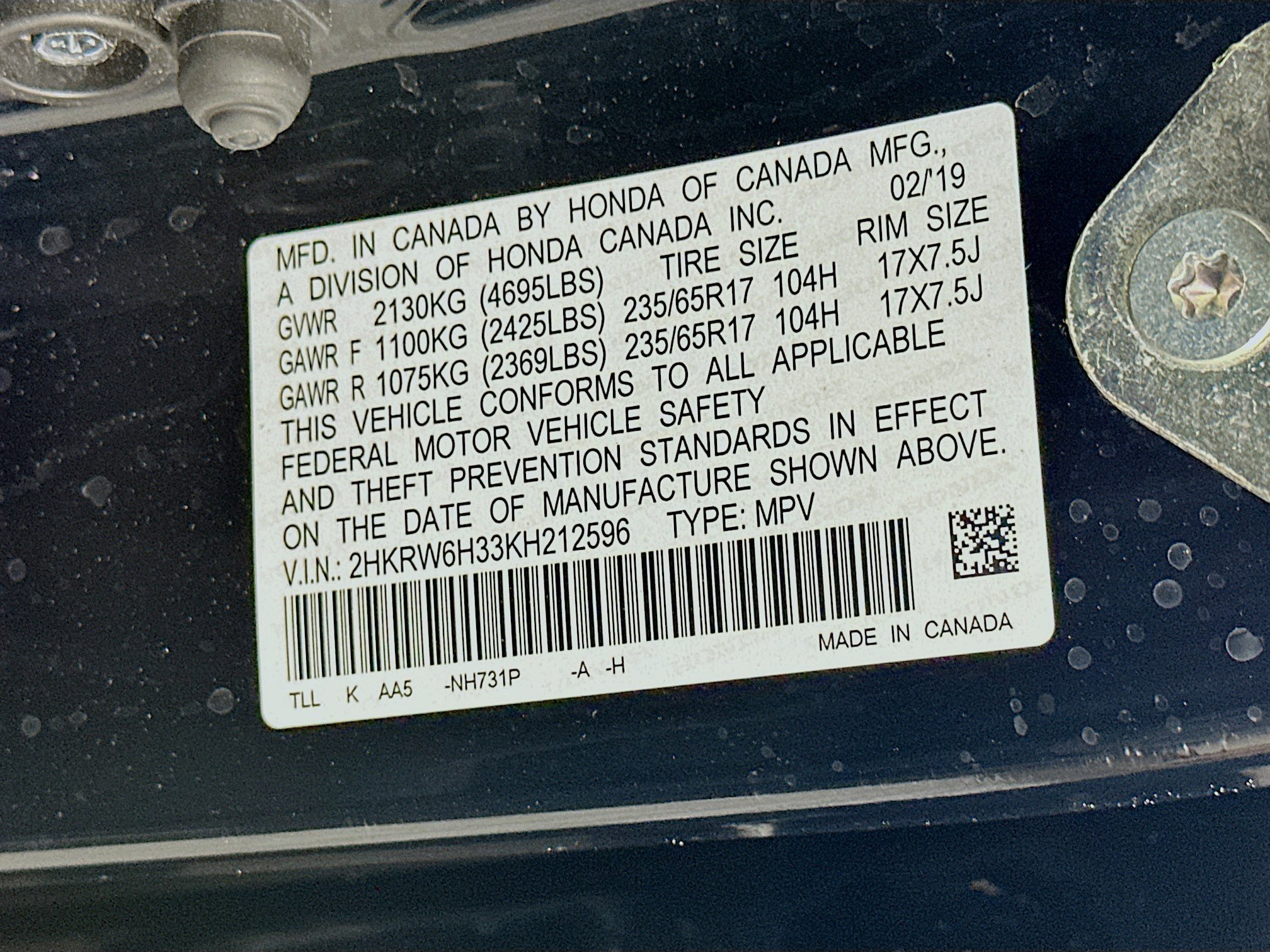 Used 2019 Honda CR-V LX image 12