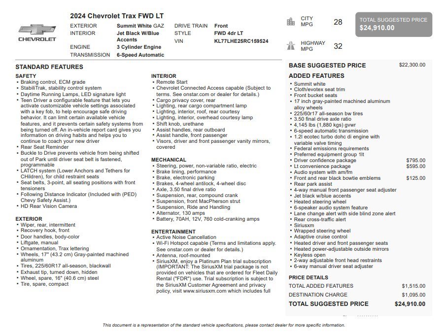 Certified 2024 Chevrolet Trax LT w/ Driver Confidence Package FWD image 34