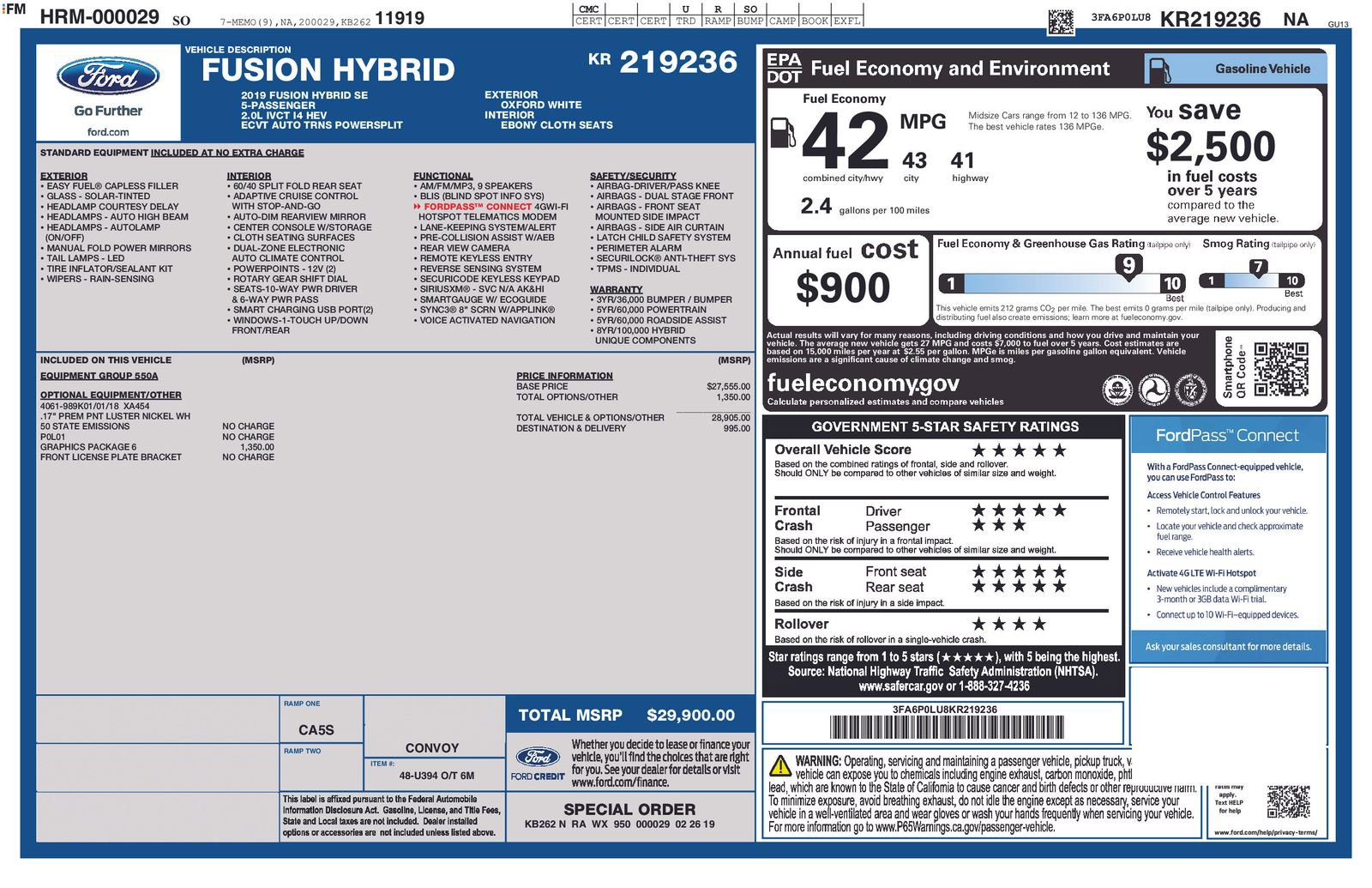Used 2019 Ford Fusion SE image 4