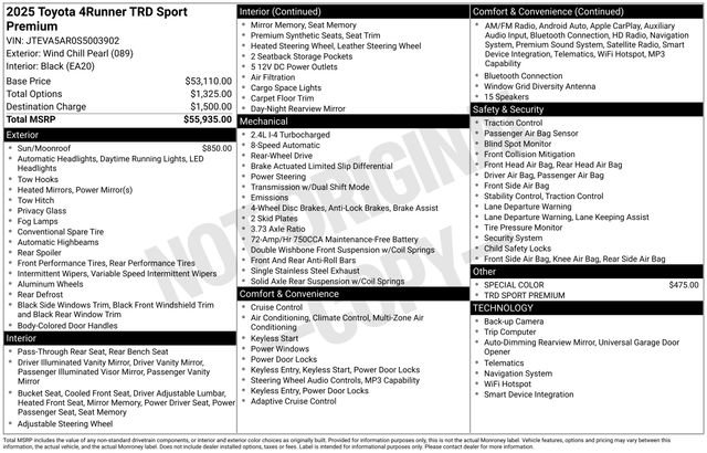 Used 2025 Toyota 4Runner TRD Sport Premium image 6