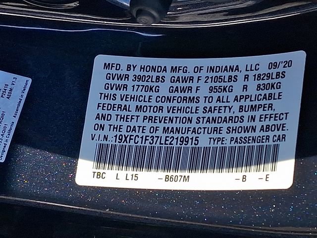 Certified 2020 Honda Civic EX image 26