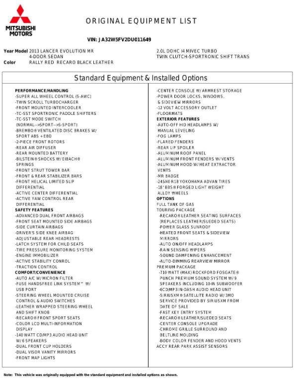 Used 2013 Mitsubishi Lancer Evolution MR image 4
