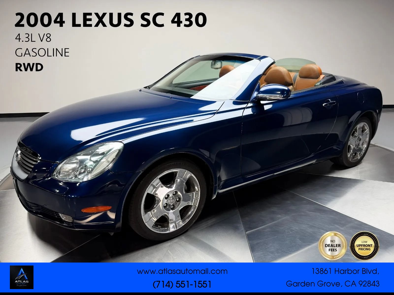 Used 2004 Lexus SC 430 Convertible w/ Preferred Accessory Pkg RWD image 1