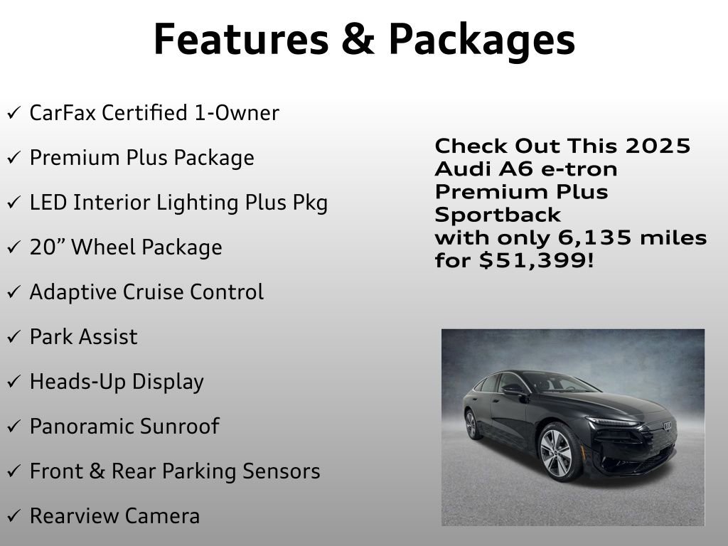 Used 2025 Audi A6 e-tron Premium Plus w/ Premium Plus image 4