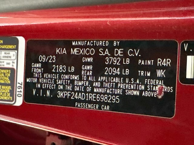 Certified 2024 Kia Forte LXS FWD image 14
