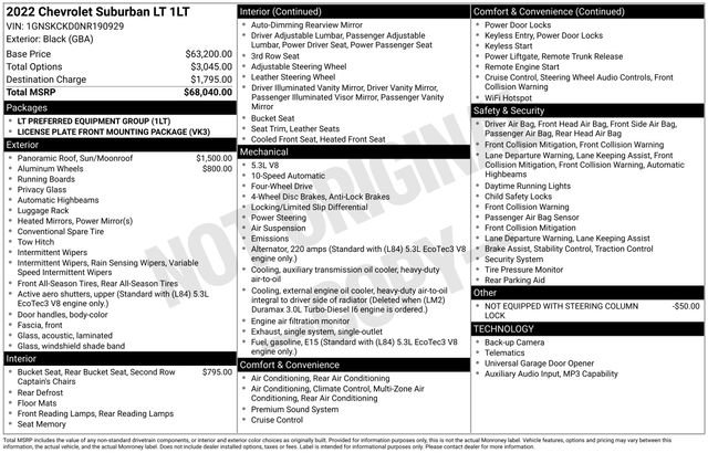 Used 2022 Chevrolet Suburban LT AWD/4WD image 6