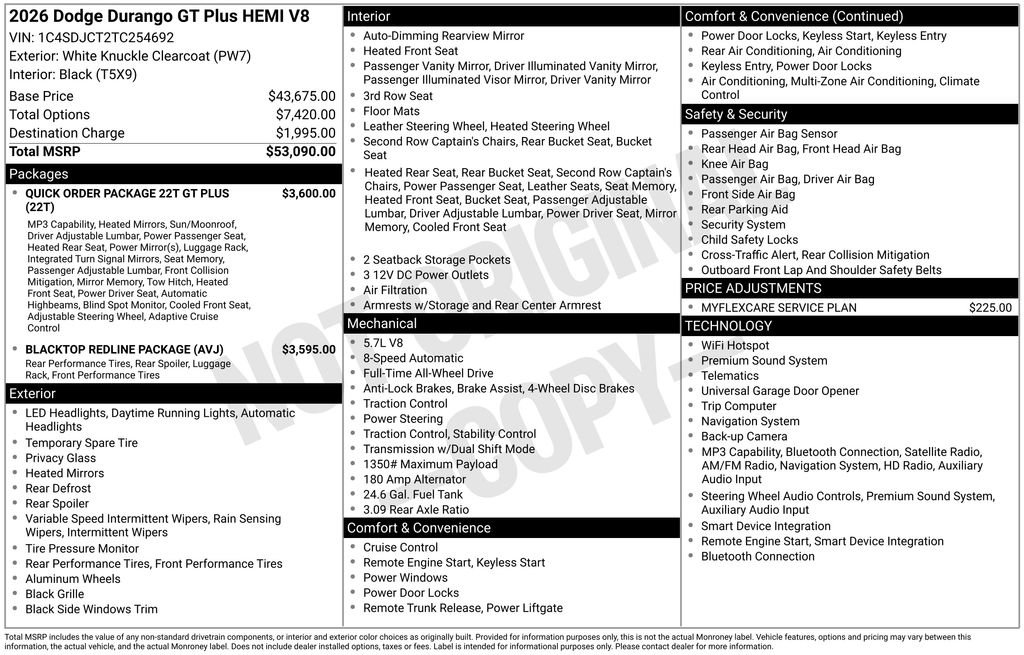 New 2026 Dodge Durango GT AWD/4WD image 6
