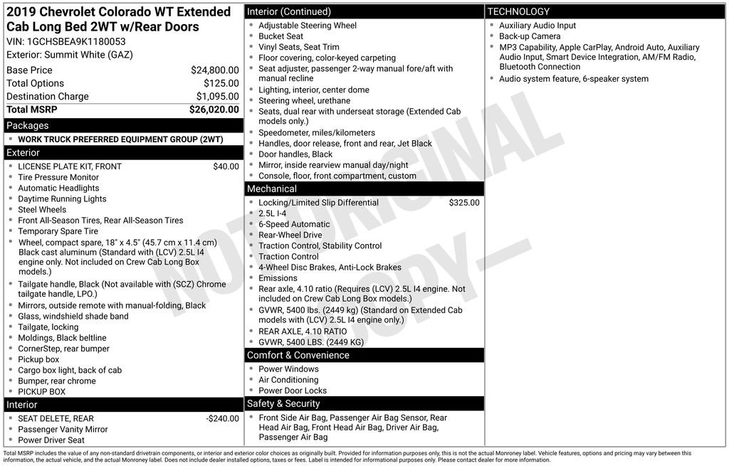 Used 2019 Chevrolet Colorado W/T RWD image 5