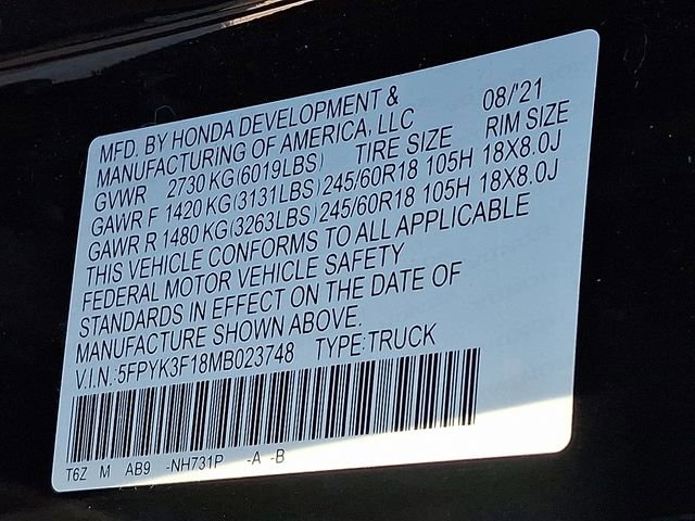 Used 2021 Honda Ridgeline Sport image 29