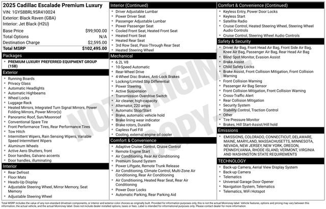 New 2025 Cadillac Escalade Premium Luxury image 9