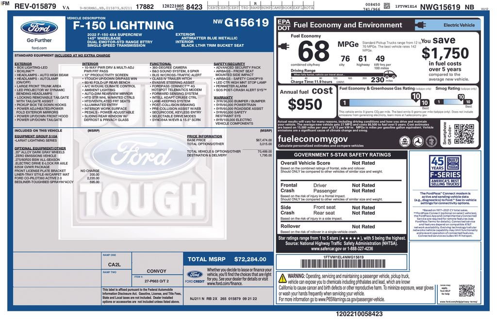 Used 2022 Ford F150 Lightning Lariat image 6