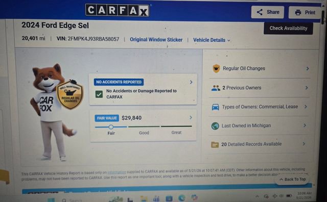 Used 2024 Ford Edge SEL w/ Convenience Package AWD/4WD image 46