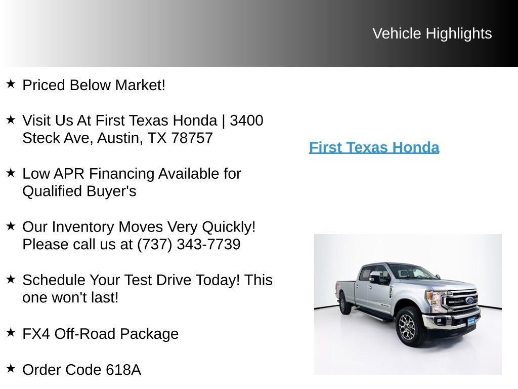 Used 2020 Ford F350 Lariat w/ FX4 Off-Road Package AWD/4WD image 10