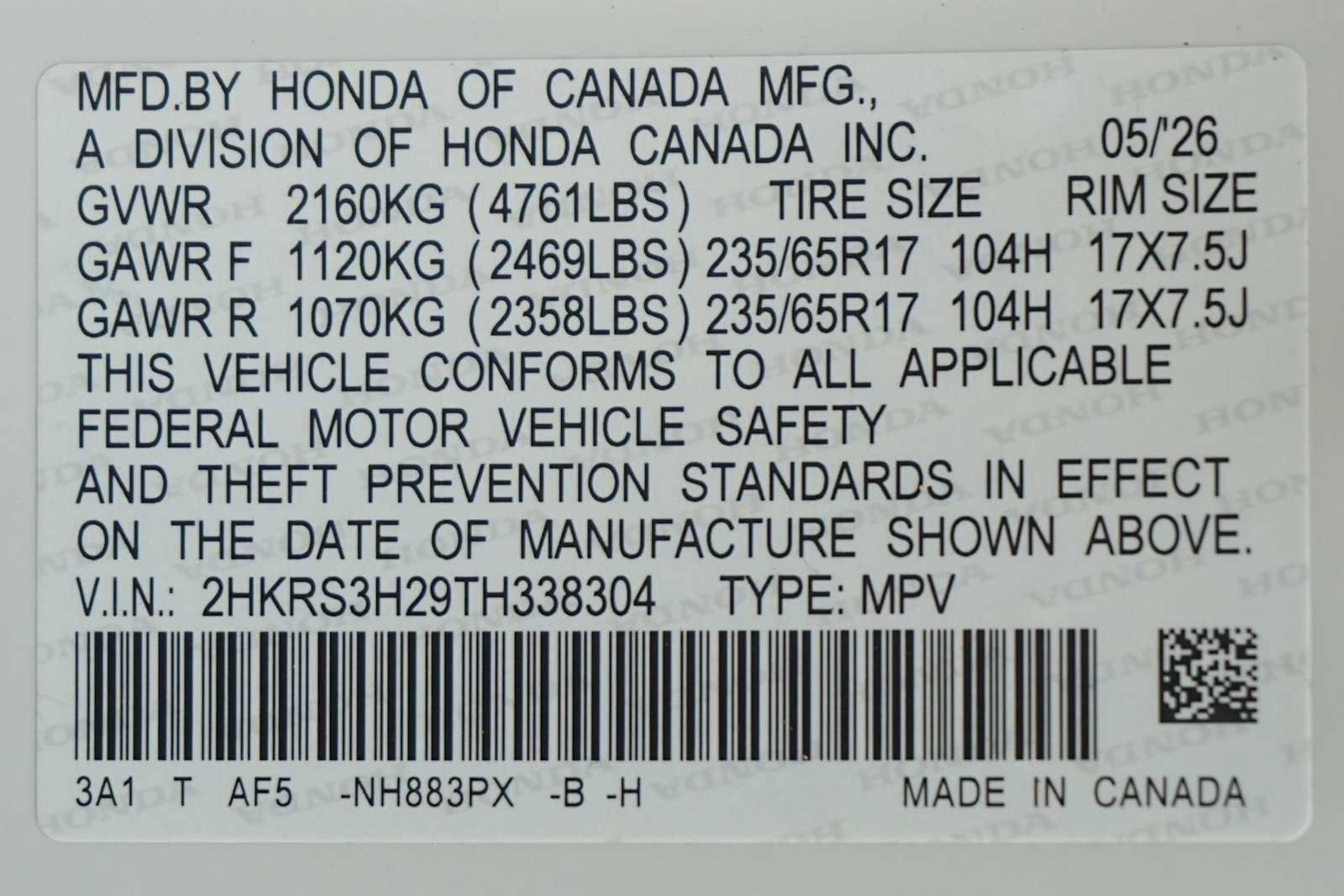 Certified 2026 Honda CR-V LX image 30