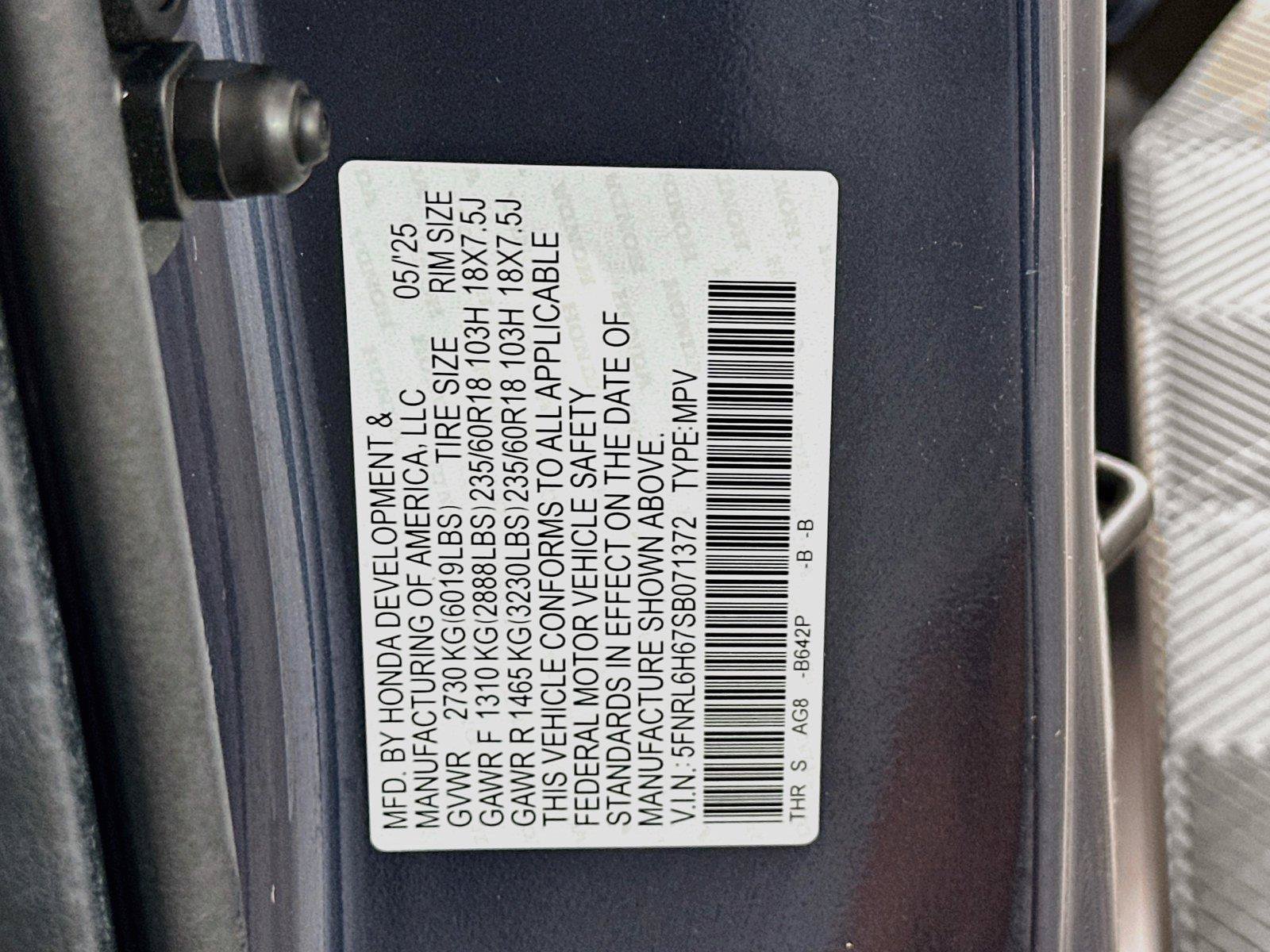 Certified 2025 Honda Odyssey EX-L image 23