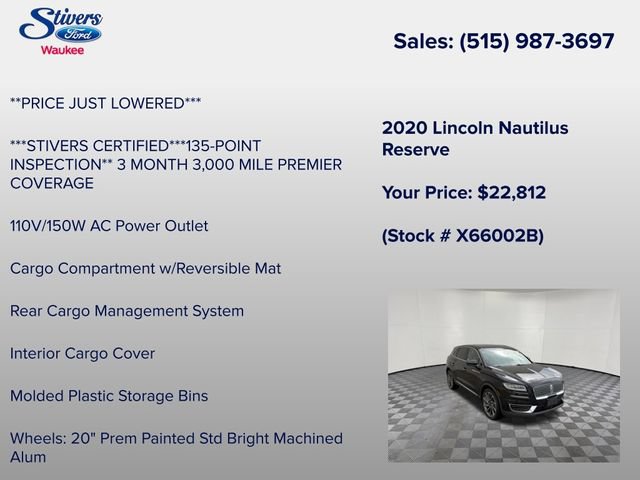 Used 2020 Lincoln Nautilus Reserve w/ Equipment Group 201A AWD/4WD image 22