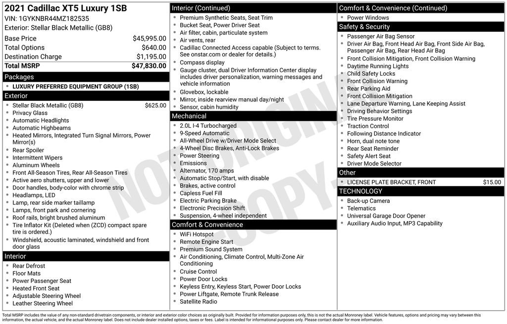 Used 2021 Cadillac XT5 Luxury image 43