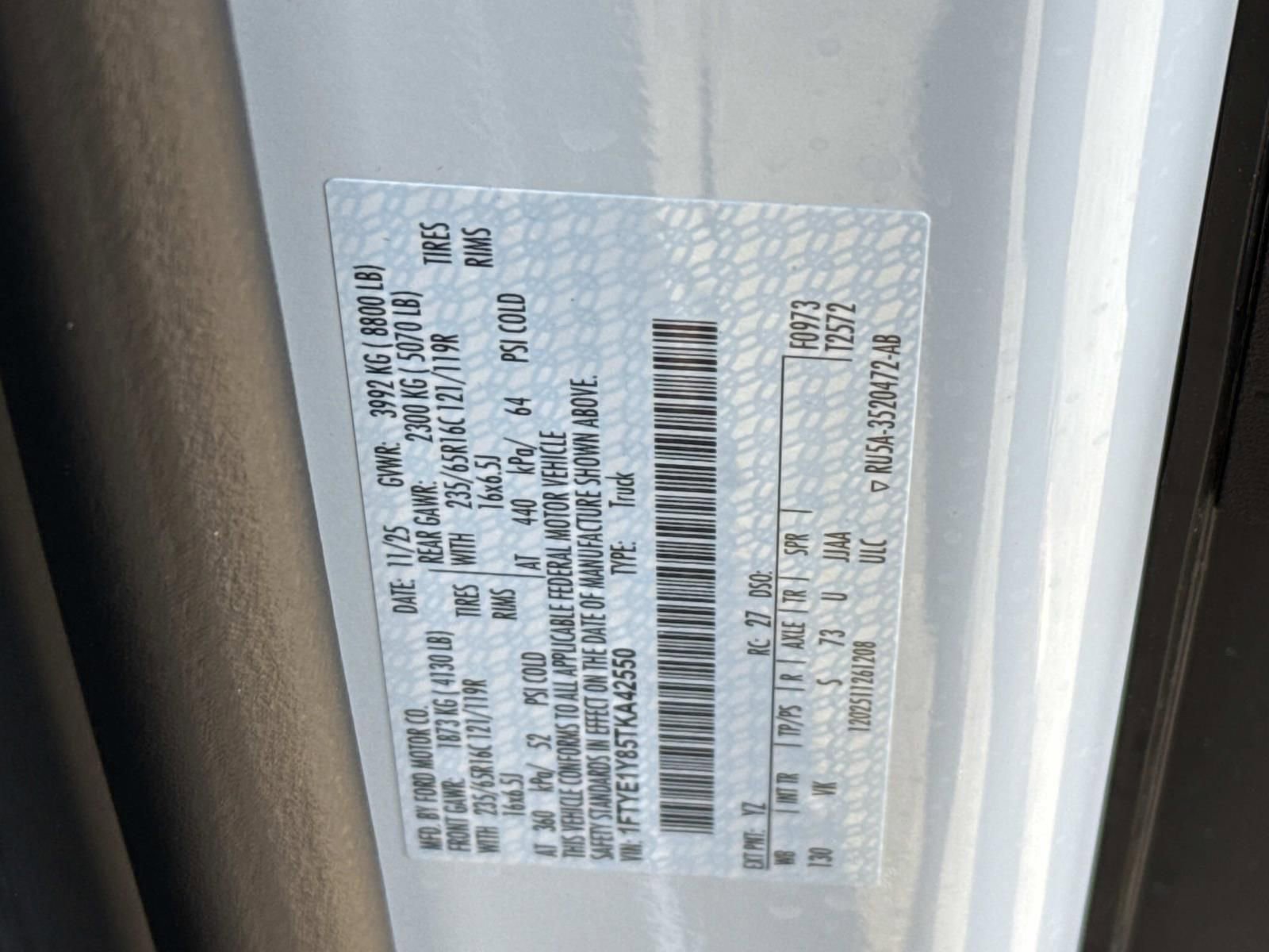 New 2026 Ford Transit 150 Low Roof w/ Load Area Protection Package image 21