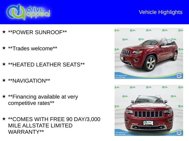 Used 2014 Jeep Grand Cherokee Overland AWD/4WD image 12