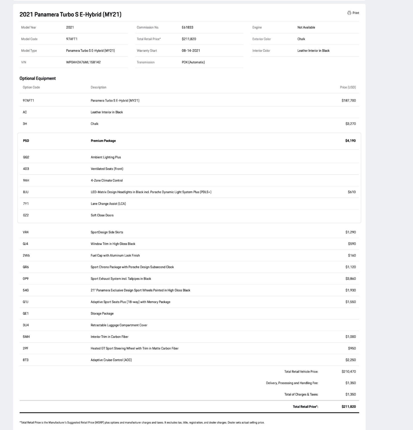 Certified 2021 Porsche Panamera Turbo S image 35