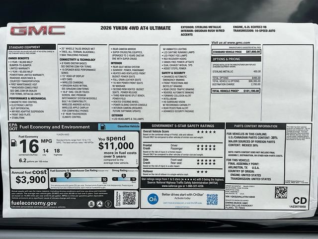 New 2026 GMC Yukon AT4 Ultimate AWD/4WD image 21