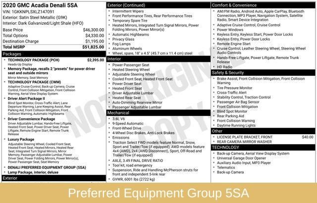 Used 2020 GMC Acadia Denali w/ Technology Package image 3