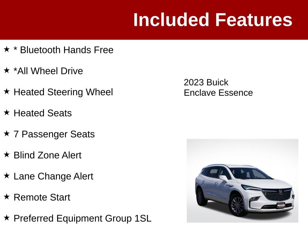 Used 2023 Buick Enclave Essence AWD/4WD image 3