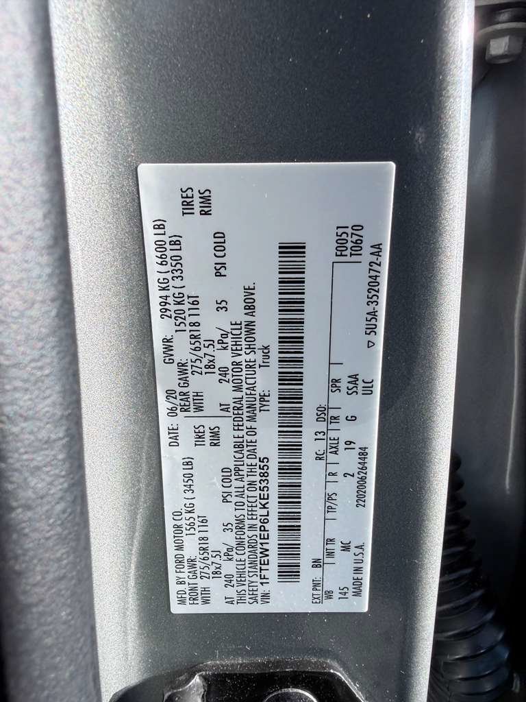 Used 2020 Ford F150 XLT w/ Equipment Group 302A Luxury AWD/4WD image 38