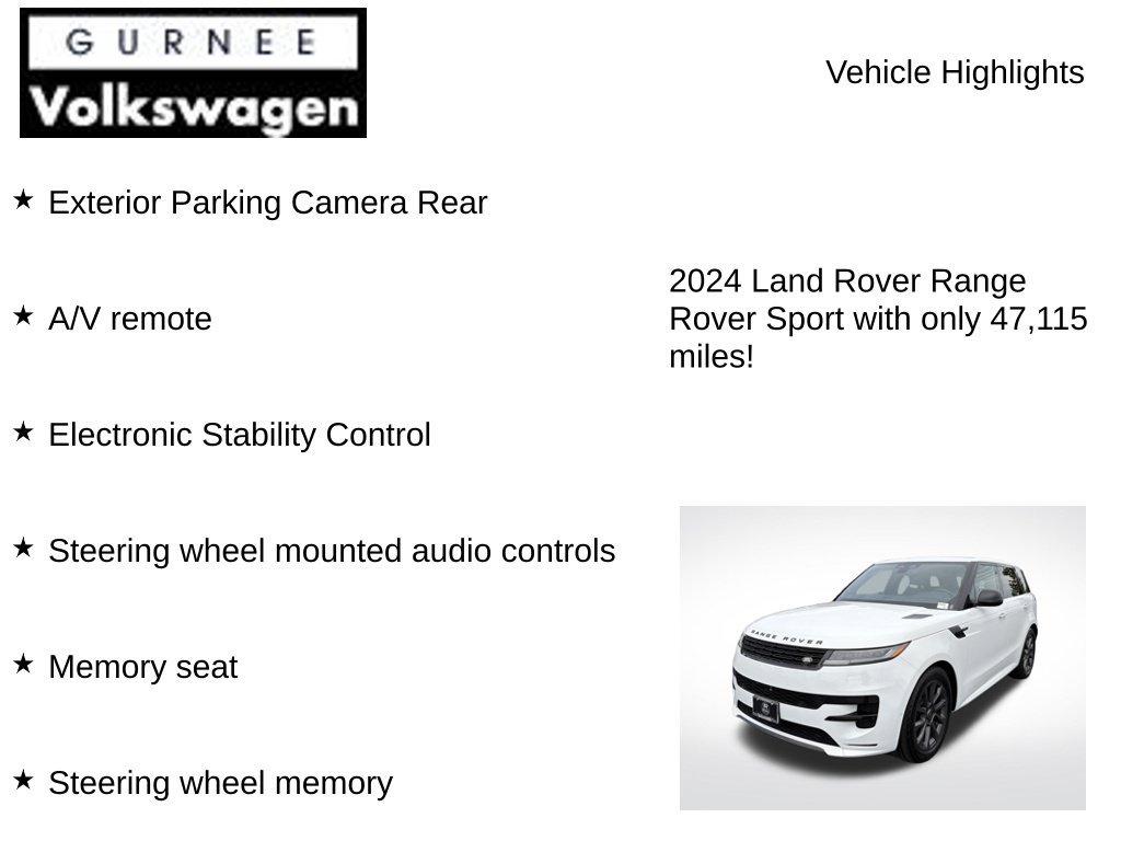 Used 2024 Land Rover Range Rover Sport Dynamic SE AWD/4WD image 7