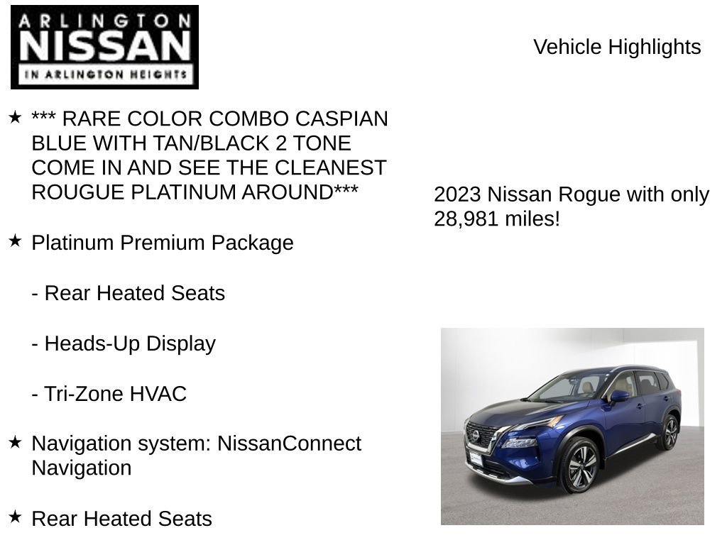 Certified 2023 Nissan Rogue Platinum w/ Platinum Premium Package image 8