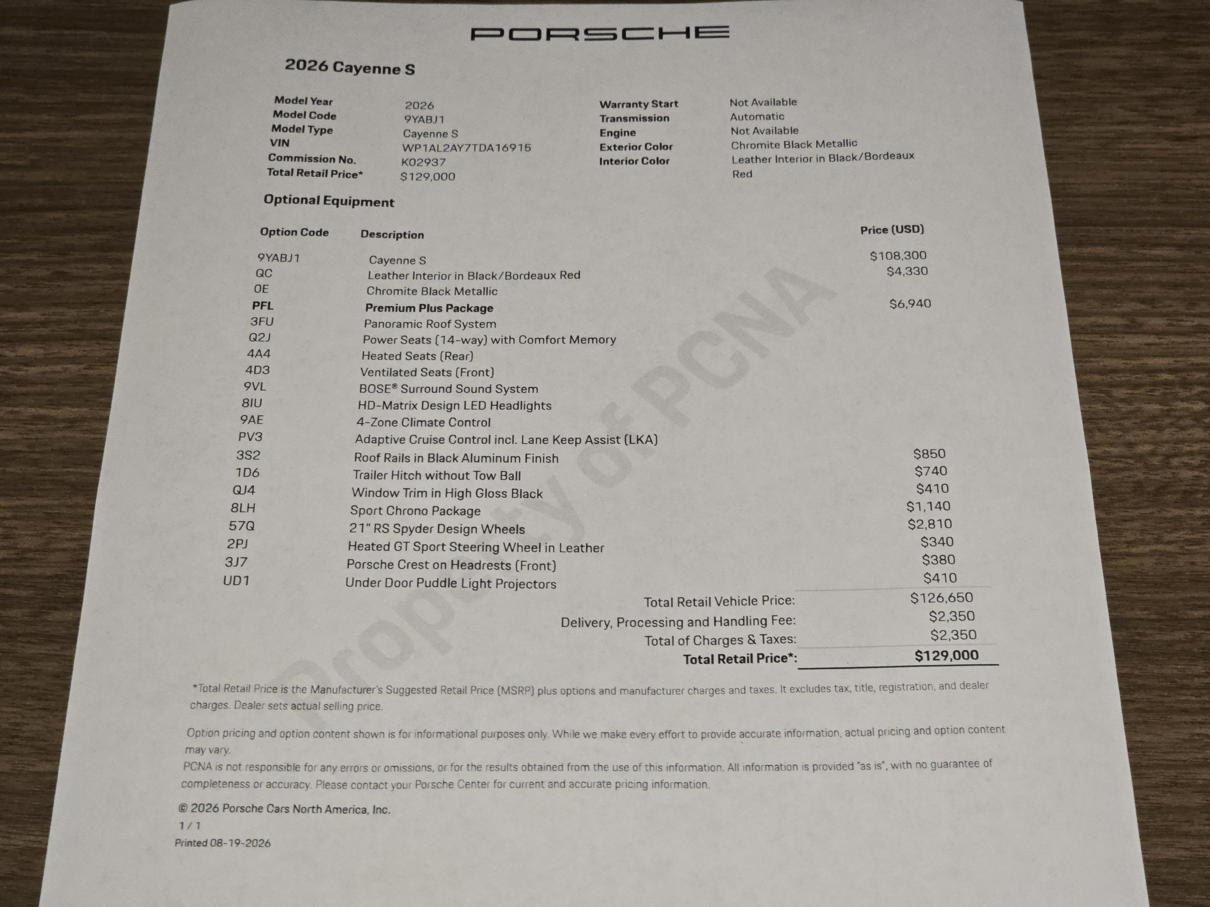 New 2026 Porsche Cayenne S AWD/4WD image 29