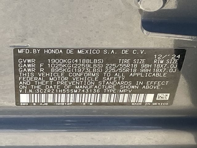 Certified 2025 Honda HR-V Sport image 29