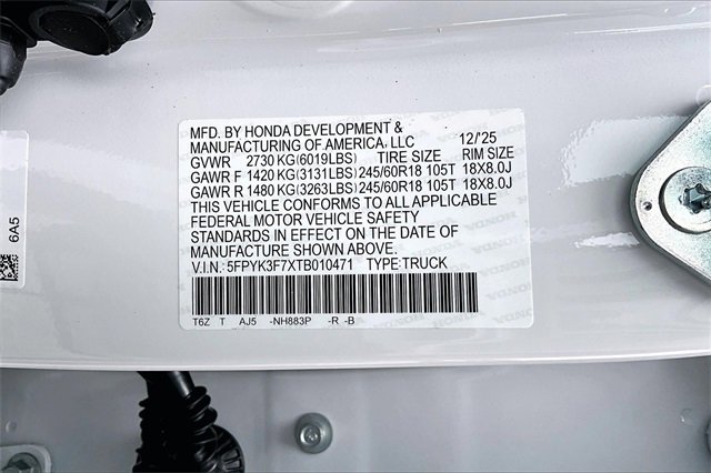 New 2026 Honda Ridgeline TrailSport+ image 11