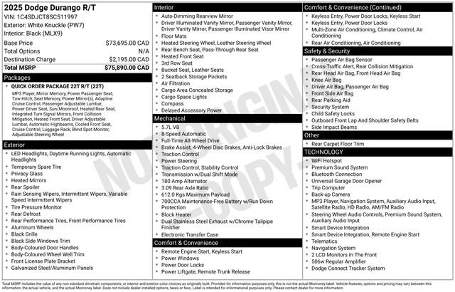 Used 2025 Dodge Durango R/T AWD/4WD image 32