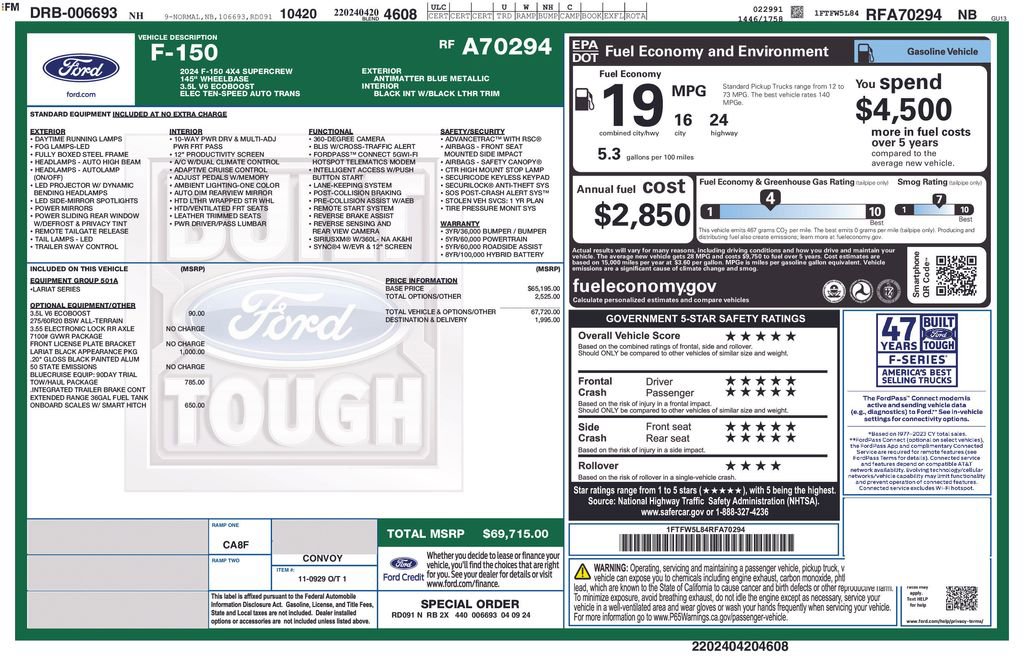 Certified 2024 Ford F150 Lariat AWD/4WD image 27
