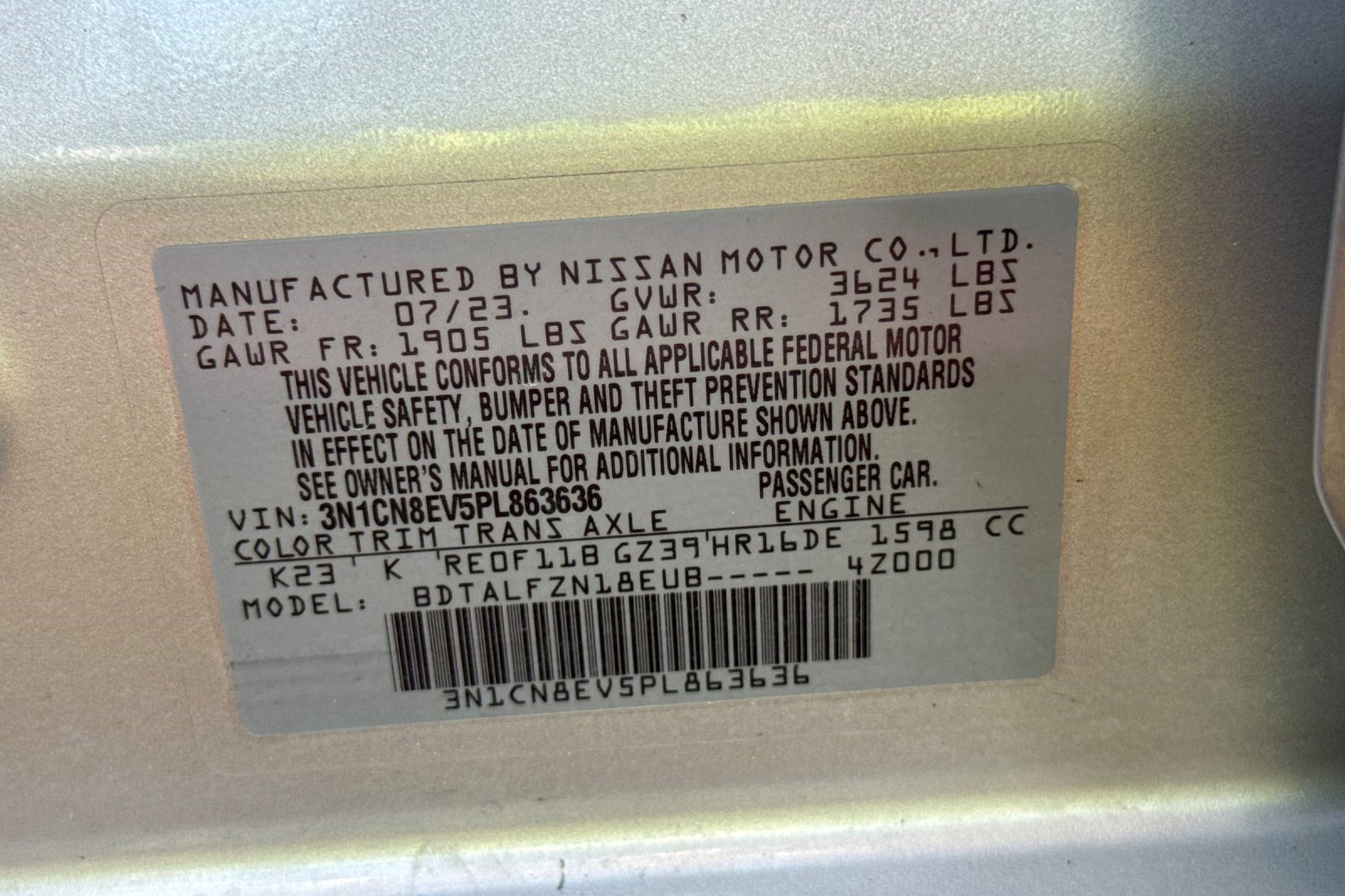 Used 2023 Nissan Versa SV FWD image 20
