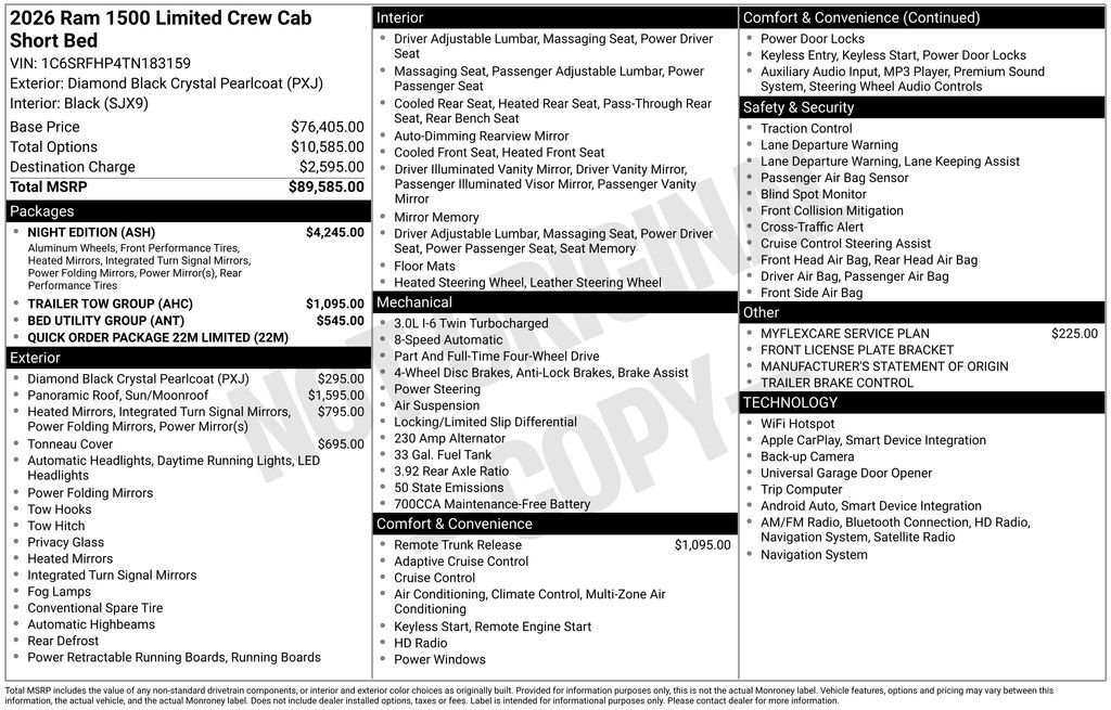 New 2026 RAM 1500 Limited w/ Night Edition AWD/4WD image 6