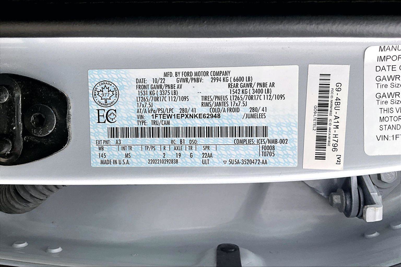 Used 2022 Ford F150 XLT w/ Trailer Tow Package image 34