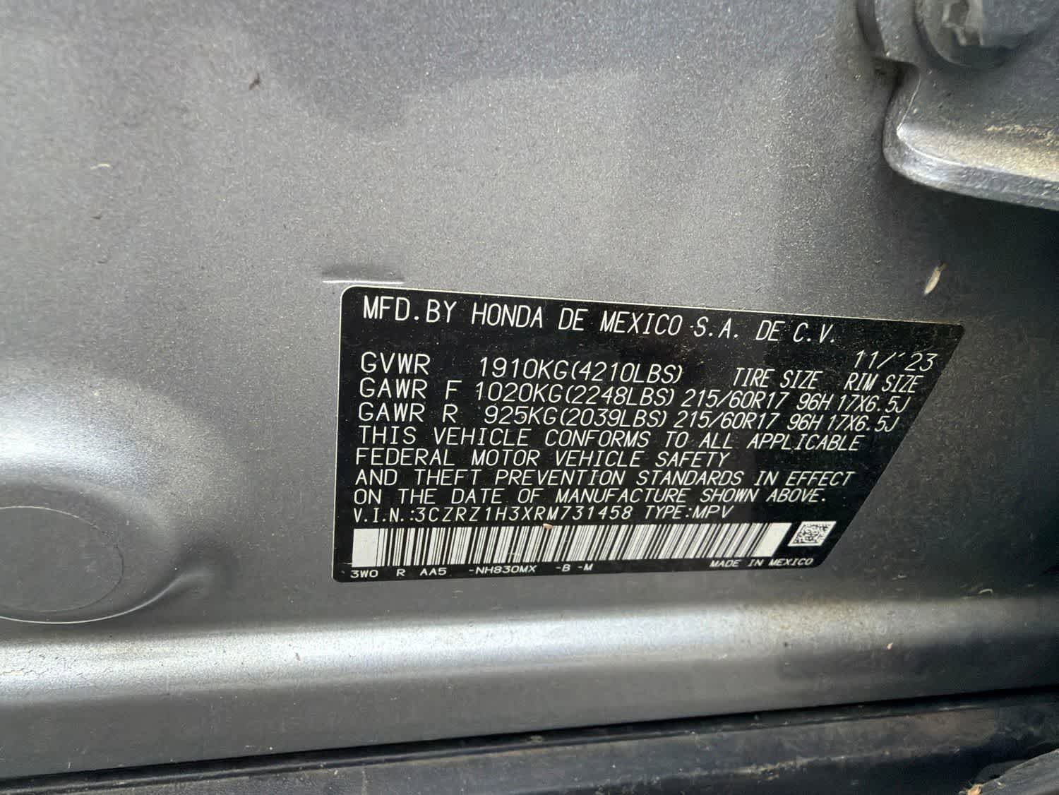 Used 2024 Honda HR-V LX image 19