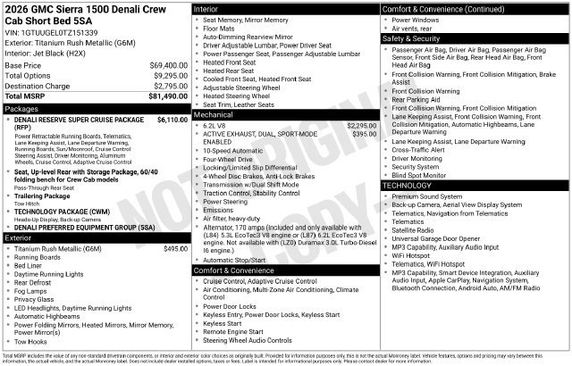 Certified 2026 GMC Sierra 1500 Denali AWD/4WD image 48
