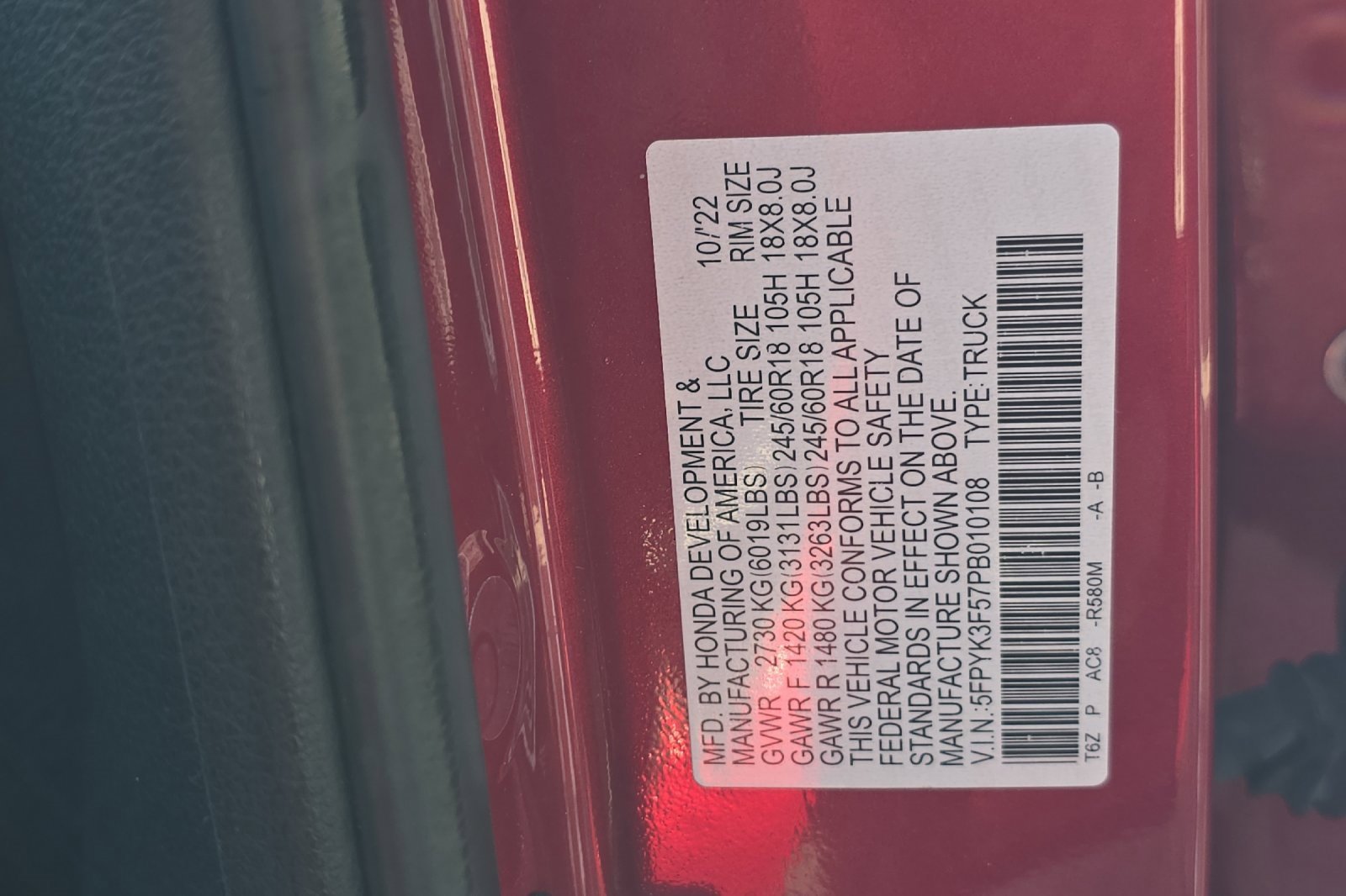 Used 2023 Honda Ridgeline RTL image 28